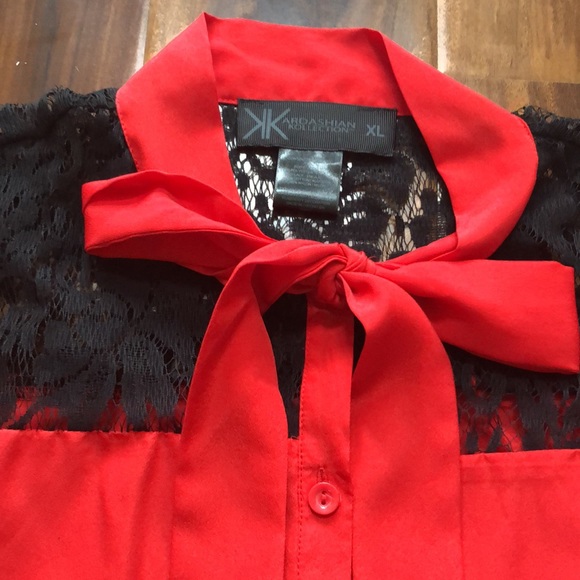 Kardashian Kollection Red Blouse - Picture 2 of 3